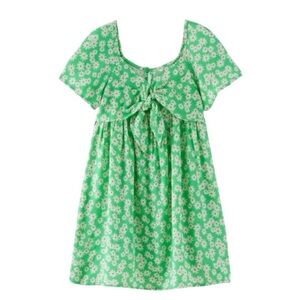Zara Green Floral Dress Short Sleeve Size 7 NWOT